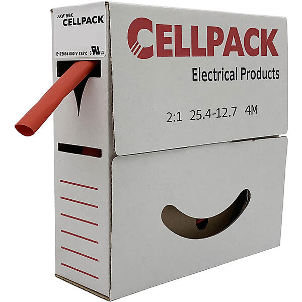 BBC Cellpack Schrumpfschlauch in Abrollbox 4m SB/25.4-12.7/rot/4m